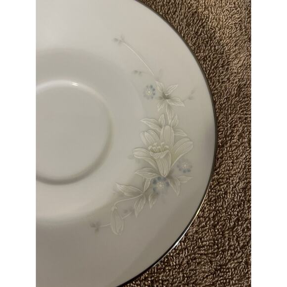 3 Noritake 3132 Cache Pot Footed Cup & Saucer Sets + 1 Cup Platinum Trim RARE - Picture 9 of 10